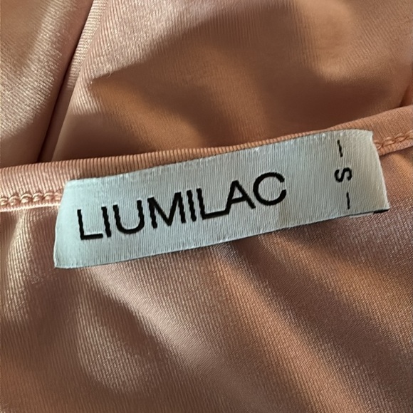 NWOT Pink Ruched Dress Summer Wrap V Neck Casual Bodycon Tie Bow Ruffle Dress - Picture 13 of 15